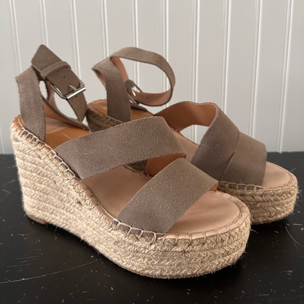 Dolce Bita Shayla Wedge Espadrille - 8.5 - Suede